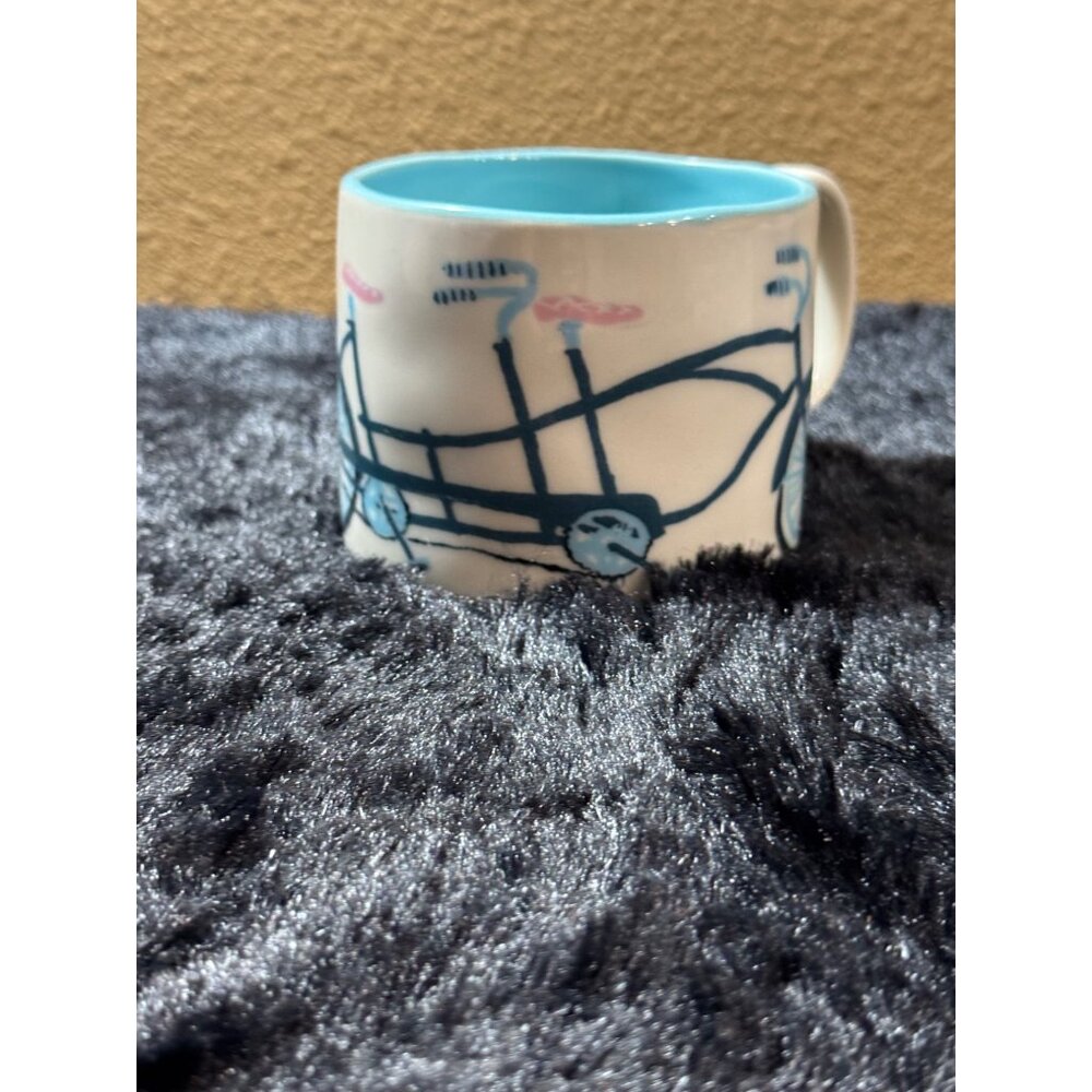 Anthropologie Ceramic Bicycle Mug With "Better Together" Design